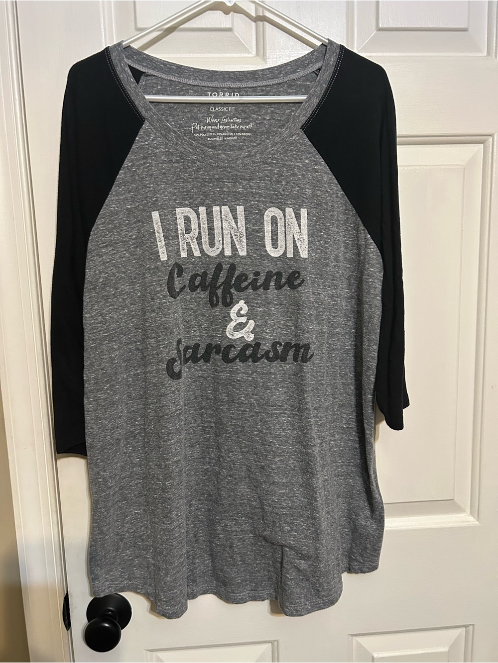 Torrid caffeine & sarcasm shirt women’s plus size 2
